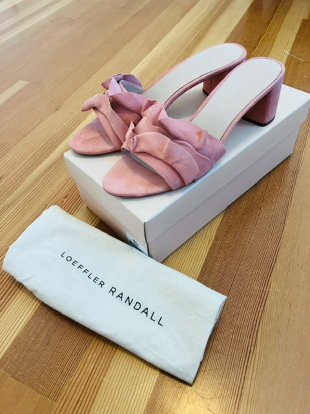 Loeffler Randall Vera Neutral Colored Slides - EUC!